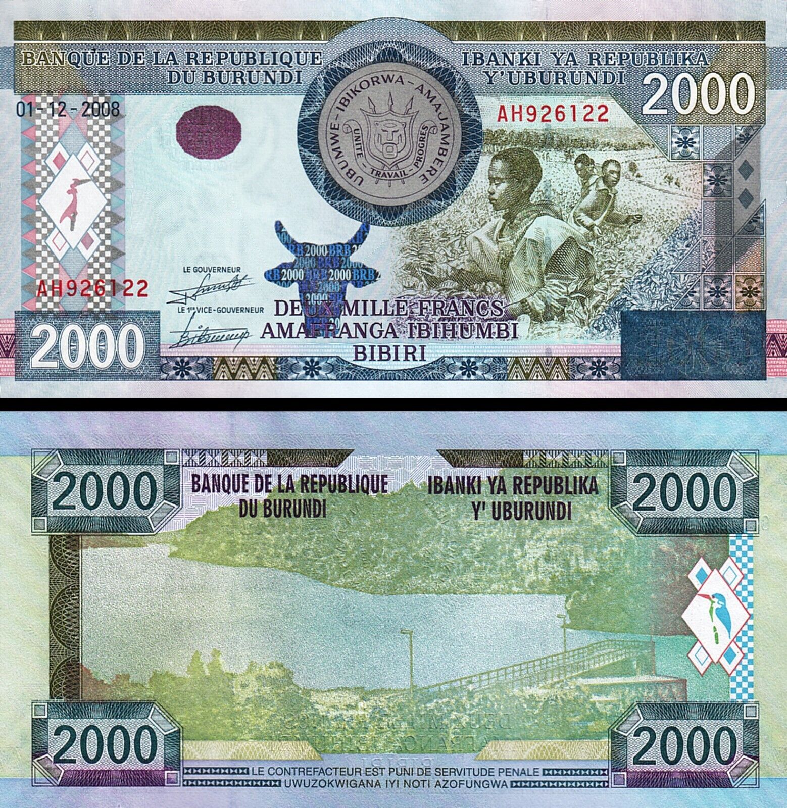 Burundi 2000 Frank 2018 Çilaltı Çil Pick 47