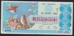 1982 29 MART TAM BİLET - T SERİSİ