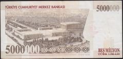 7.Emisyon 5 000 000 Lira I88 840261 Çok Temiz+
