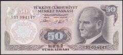 6.Emisyon 2.Tertip 50 Lira I37 094147 Çil