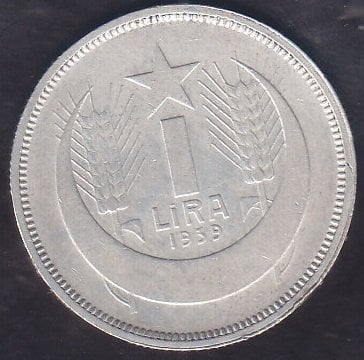 1939 Yılı 1 Lira Çok Çok Temiz Gümüş