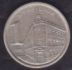 Yugoslavya 1 Dinar 2002