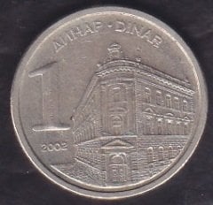 Yugoslavya 1 Dinar 2002