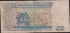 Burma 45 Kyats 1987 Çok Temiz