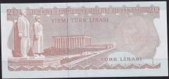 6.Emisyon 3.Tertip 20 Lira F22 311298 Çok Temiz+