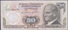6.Emisyon 1.Tertip 50 Lira E22 393106 Çilaltı Çil