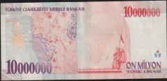 7.Emisyon 10 000 000 Lira D56 502010 Çok Temiz+