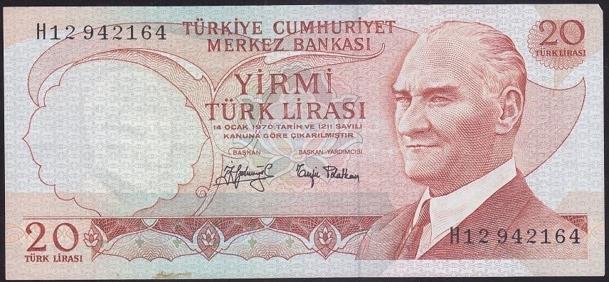 6.EMİSYON 3.TERTİP 20 LİRA H12 942164 ÇÇT