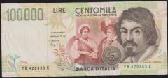 İtalya 100000 Lire 1994 Çok Temiz Pick 117a