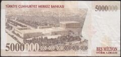 7.Emisyon 5 000 000 Lira F37 566736 Çok Temiz+