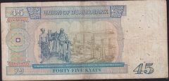 Burma 45 Kyats 1987 Temiz