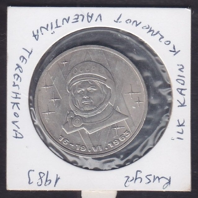 RUSYA 1 RUBLE 2000 ÇİL HATIRA İLK KADIN KOZMONOT