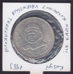 RUSYA 1 RUBLE 2000 ÇİL HATIRA İLK KADIN KOZMONOT