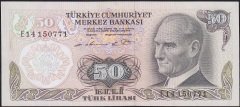 6.Emisyon 1.Tertip 50 Lira E14 150771 Çilaltı