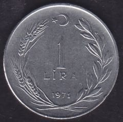 1971 Yılı 1 Lira Düz