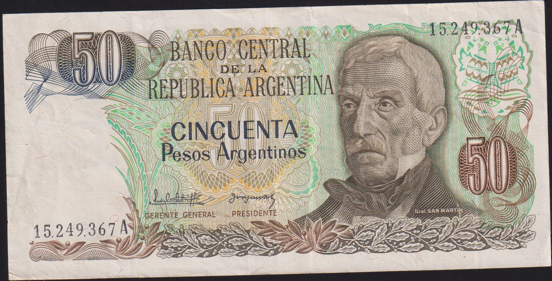 Arjantin 50 Pesos 1983 - 1985 Çok Temiz+ Pick 314