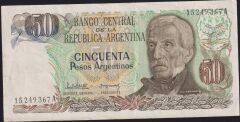 Arjantin 50 Pesos 1983 - 1985 Çok Temiz+ Pick 314