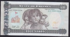 Eritre 5 Nakfa 1997 Çil Pick 2