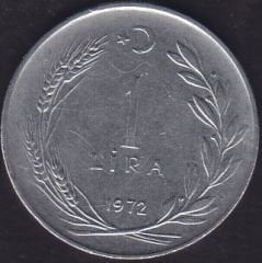1972 Yılı 1 Lira Düz