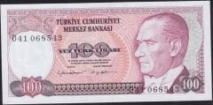 7.Emisyon 2.Tertip 100 Lira D41 068543 Çil
