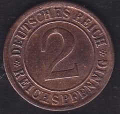 Almanya 2 Renten Pfennig 1924 A