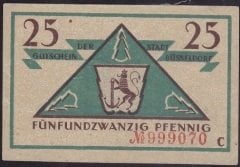 ALMANYA  25 PFENNİNG NOTGELD 1919 ÇİL