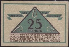 ALMANYA  25 PFENNİNG NOTGELD 1919 ÇİL