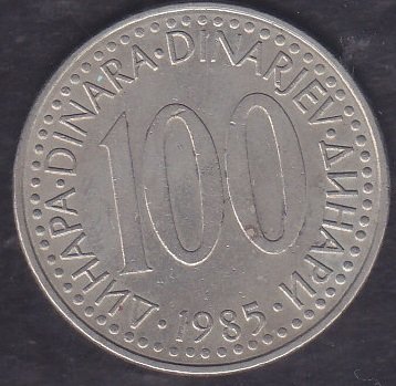 Yugoslavya 100 Dinar 1985