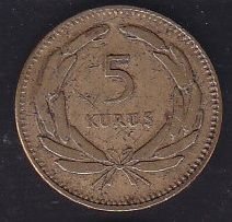 1949 Yılı 5 Kuruş