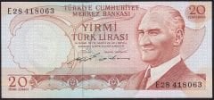 6.Emisyon 2.Tertip 20 Lira E28 418063 Çil