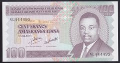 Burundi 100 Frank 2011 Çil 4444 Pick 44b
