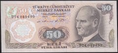 6.Emisyon 1.Tertip 50 Lira D74 049499 Çilaltı Çil