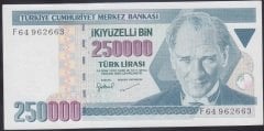 7.EMİSYON 3.TERTİP 250000 LİRA F64 962663 ÇİLALTI ÇİL