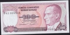 7.Emisyon 2.Tertip 100 Lira D41 068544 Çil