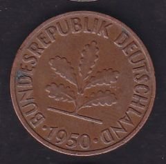 Almanya 2 Pfennig 1950 G
