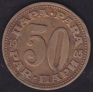 Yugoslavya 50 Dinar 1965
