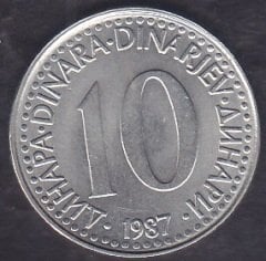 Yugoslavya 10 Dinar 1987