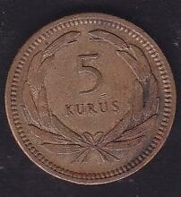 1950 Yılı 5 Kuruş