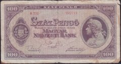 MACARİSTAN 100 PENGO 1945 HALİYLE
