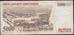 7.Emisyon 5 000 000 Lira I83 370813 Çok Temiz