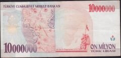 7.Emisyon 10 000 000 Lira C57 709035 Çok Temiz