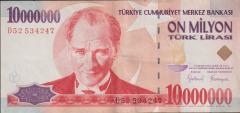 7.Emisyon 10 000 000 Lira D52 534247 Çok Çok Temiz