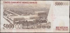 7.Emisyon 5 000 000 Lira J81 760926 Çok Temiz