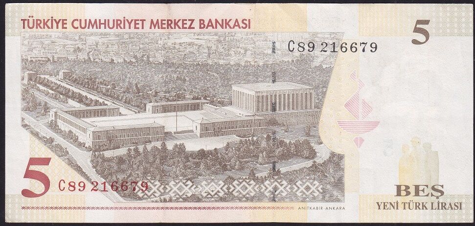 8.Emisyon 5 YTL C89 216679 Çok Temiz+