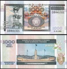 Burundi 1000 Frank 2009 Çil Pick 46