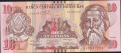 Honduras 10 Lempiras 2014 Çil Pick 99