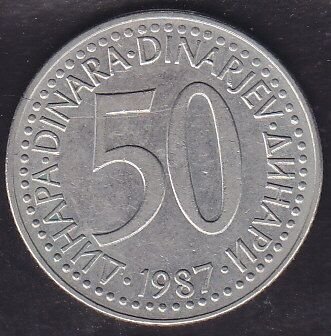 Yugoslavya 50 Dinar 1987