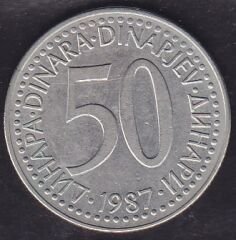 Yugoslavya 50 Dinar 1987