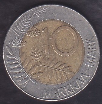 Finlandiya 10 Markka 1993