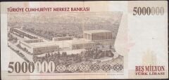 7.Emisyon 5 000 000 Lira F30 377776 Çok Temiz+
